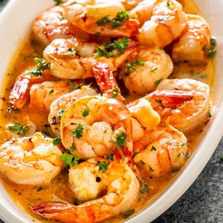 Garlic gravy shrimp